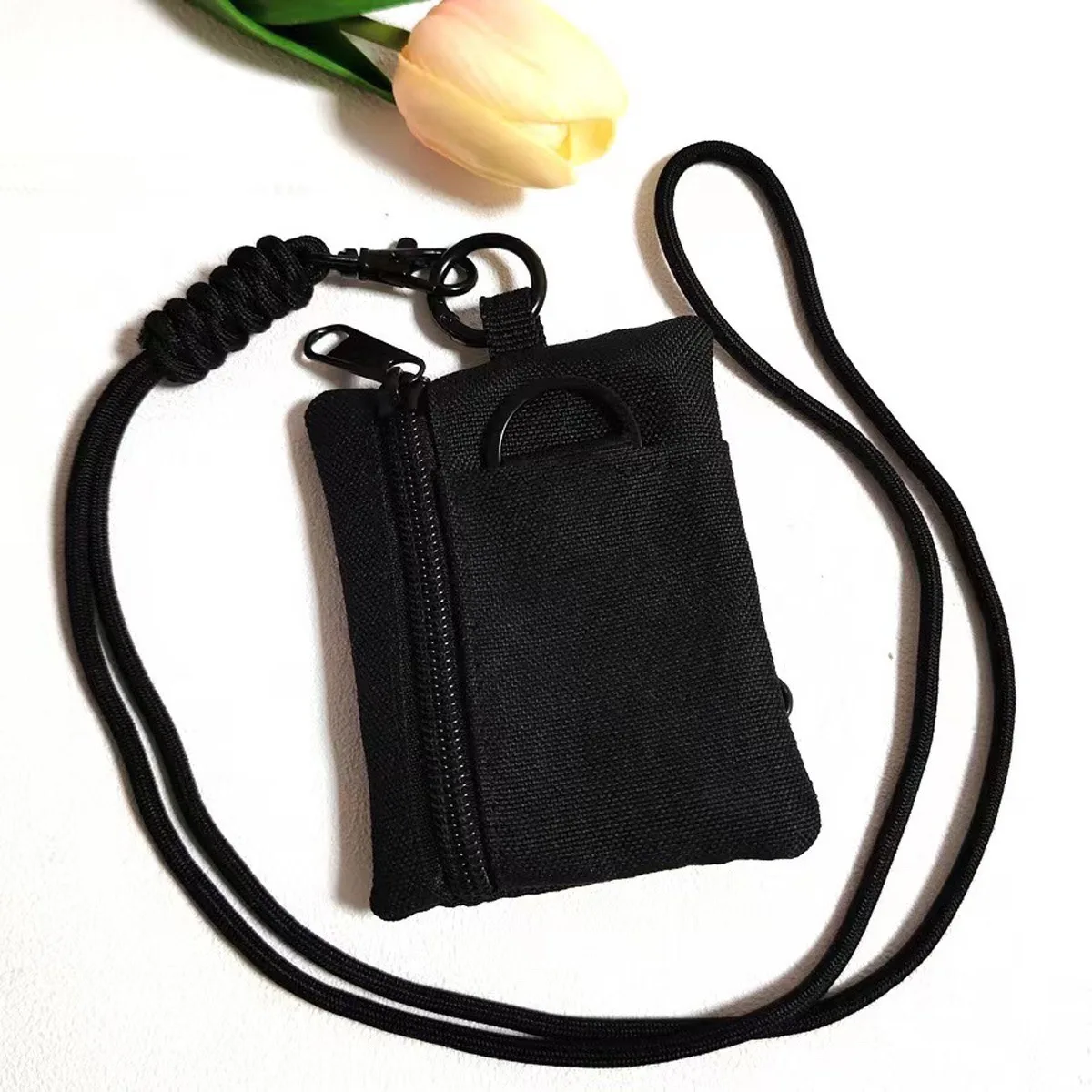 Simple camping, hiking, fishing, change, coin storage, zipper card bag, key, earphone bag, outdoor tactical hanging