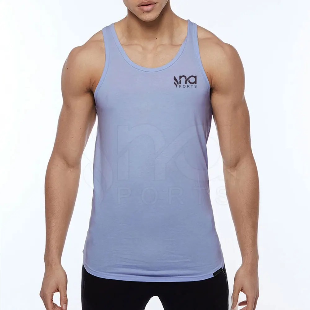 Top Quality Custom Logo Comfortable Solid Color Tank Tops Casual 100% Cotton Breathable Tank Top