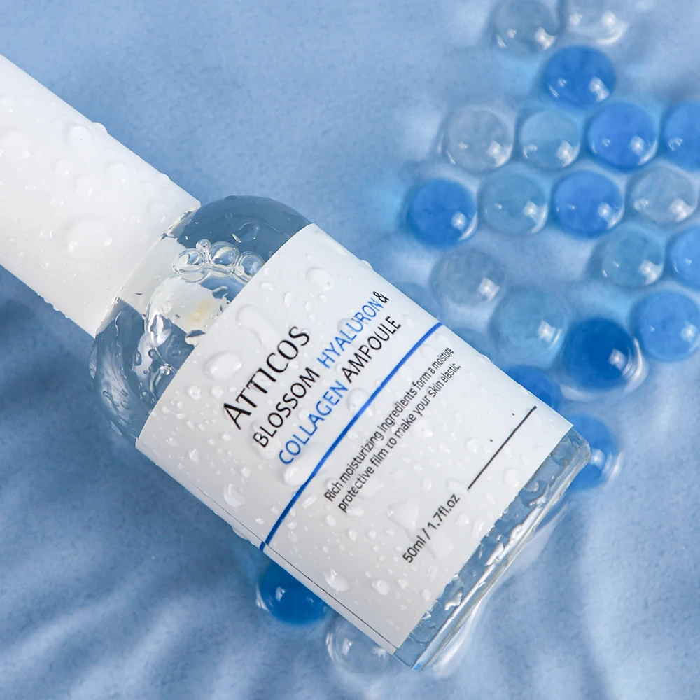 ATTICOS Blossom Hyaluronic & Colagen Ampoule  Anti-aging Essence Ampoule Anti-Wrinkle Moisturizing Facial Ampoule Essence