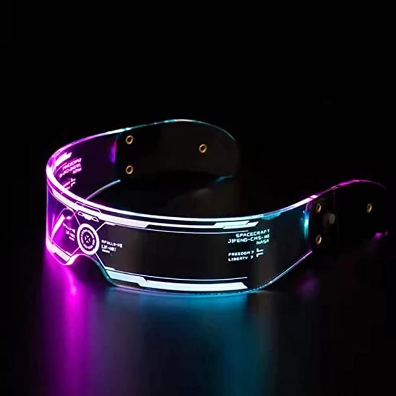 LED Visor Rave Glasses Light Up Glasses Multi Color LED Flashing Glasses For Party