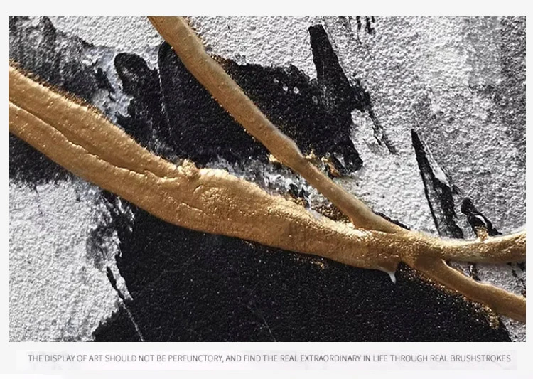 Wholesale abstract luxury hand-painted oil painting thick texture villa furniture decoration living room 3D wall painting