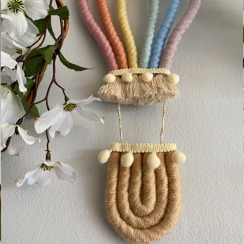 Hot Sale Macrame The Hot Air Balloon Bow Wall Decor, Boho Nursery Baby Room Vietnam Supplier