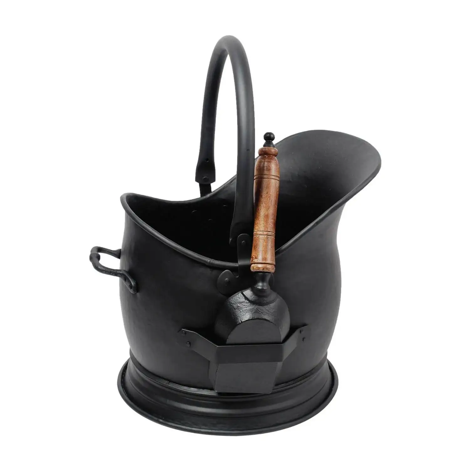 Fireplace Coal Bucket Indoor Outdoor Use Hammered Design Shiny Finishing Metal Coal Bucket Decorative