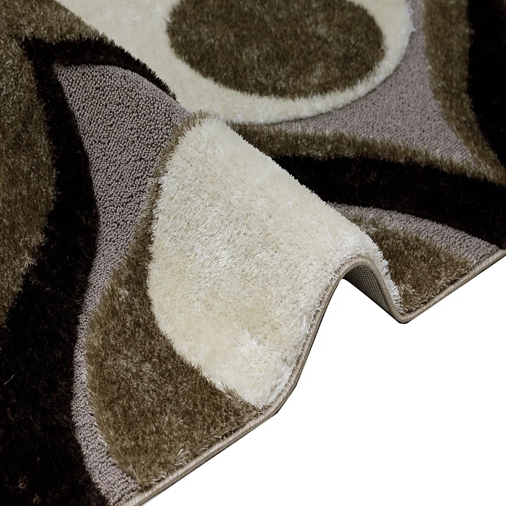 High Quality Reversible Bamboo Rug Tufted Cotton Abstract Pattern Design Washable for Home Use-Direct from Turkey