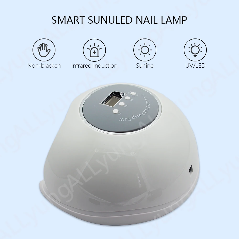 Direct Sales 72W Two-Hand UV LED Nail Desk Lamp Reasonable Price Manicure Polish Dryer with Plastic Material
