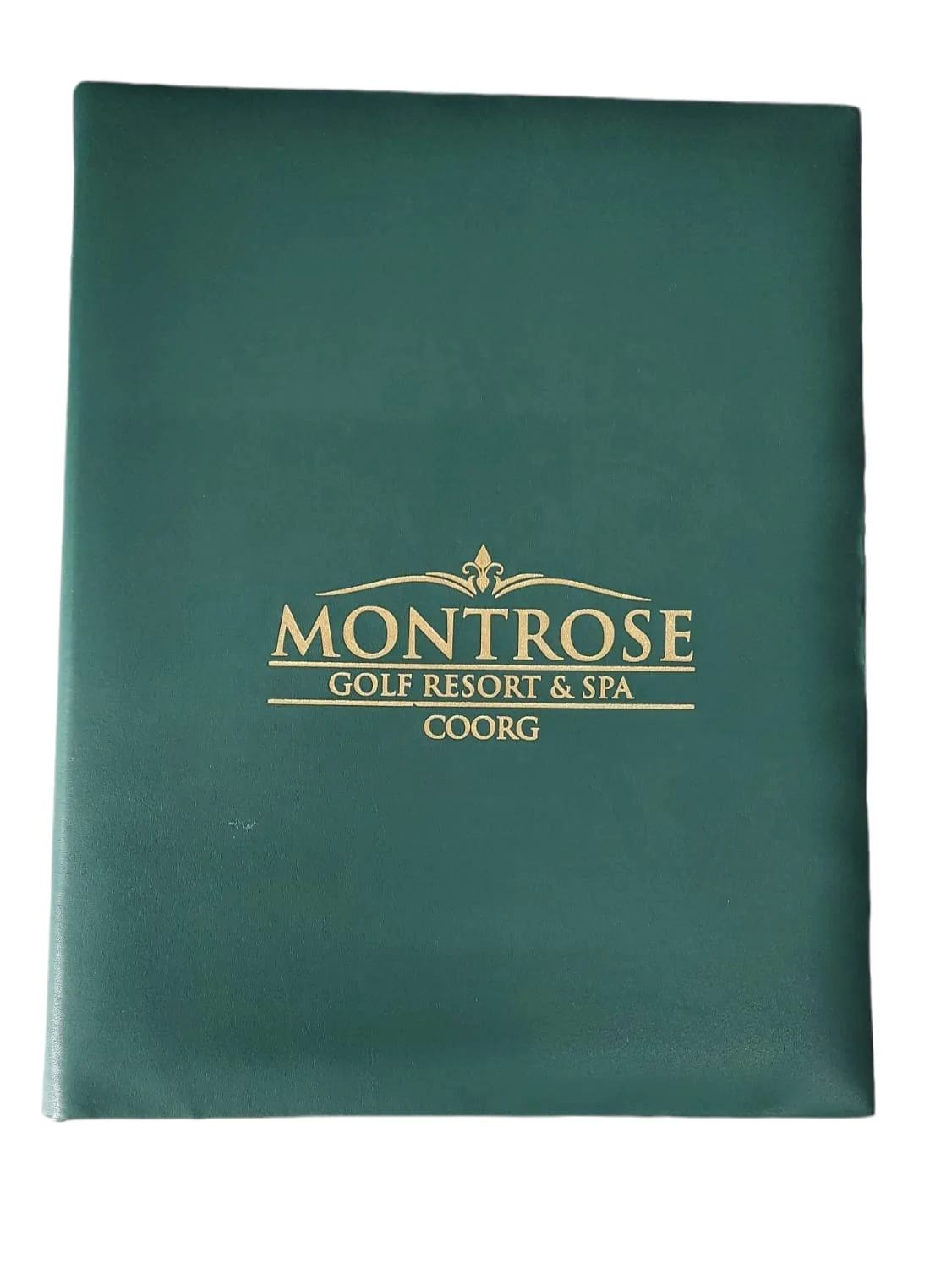 Factory sale Beige color leatherette menu folder with gold logo inside 3 screws fitment inserts restaurants table folder