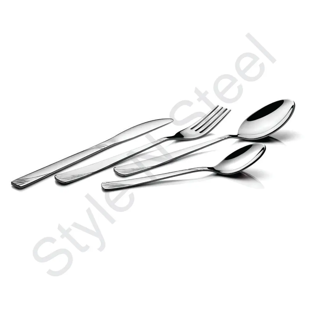 Party Silverware Cutlery Dinner Kitchen Knife Spoon Fork Utensils Sets TOLEDO silver color Cutlery Stainless Steel