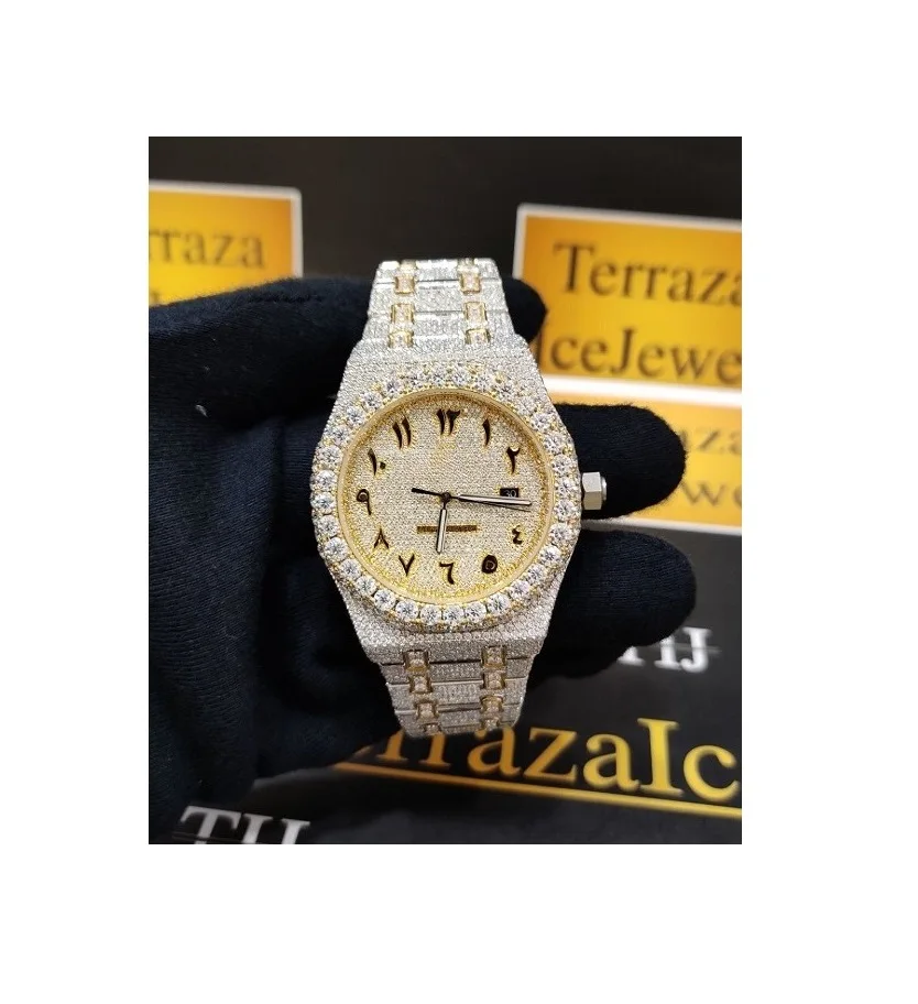 Luxury Alibaba 2024 Best Seller Supplier Manufacturer Wholesaler Exporter Good Price Moissanite Vvs Iced Out Watches In India