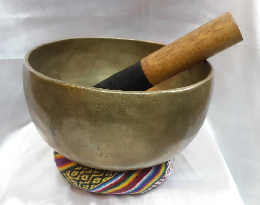 Antique Tibetan Singing Bowl Deep Strong Sound resonance meditation bowl chakras healing therapy