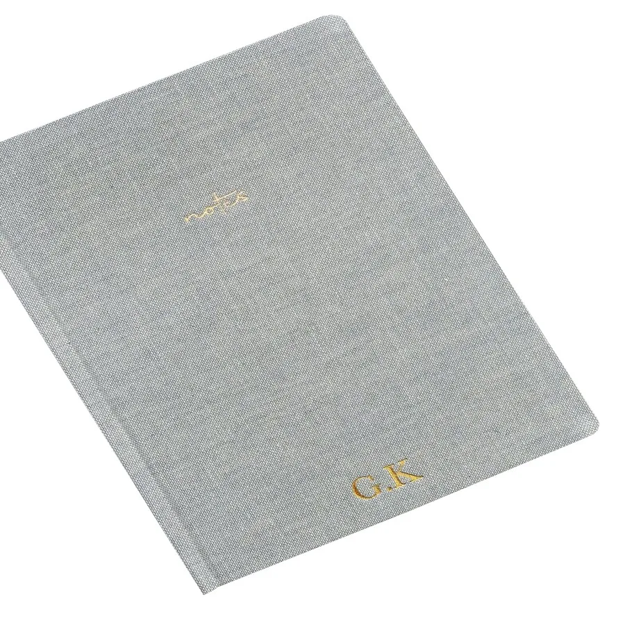 Factory Custom Printing Hardcover Fabric Linen Cover Journal linen journal diary notebook