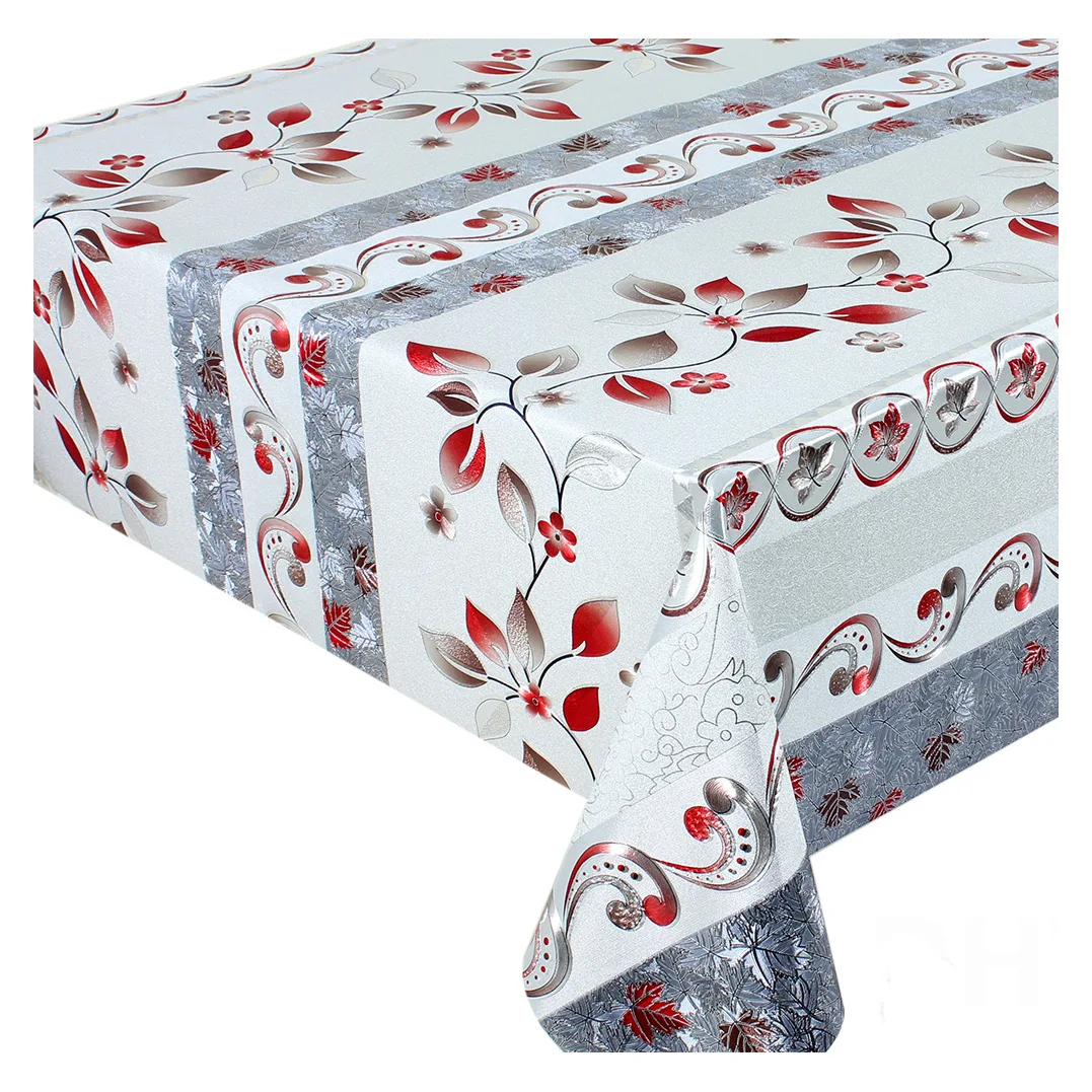 Printed tablecloth supply with hot stamping on flower tablecloth rolls in stock