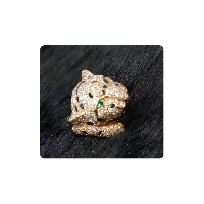 Bulk Sale Diamond Tiger Ring Online In India Hip Hop Jewelry Tiger Head Real Diamond Rings Diamond Unique Design Tiger Head Ring