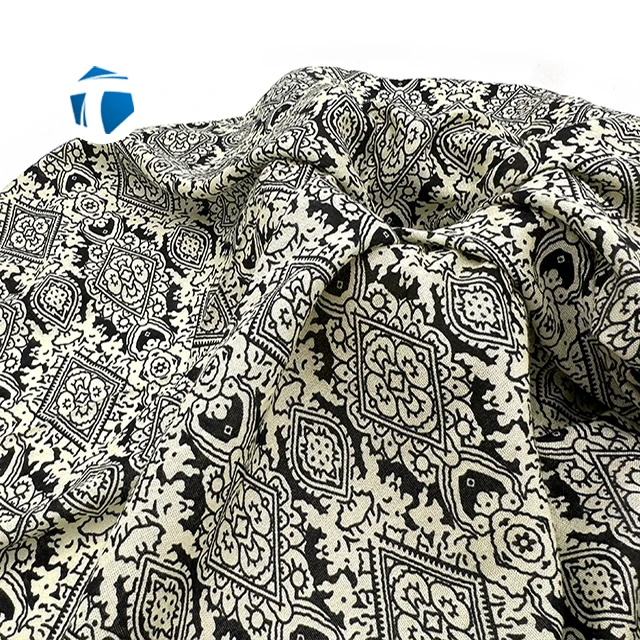 Wholesale Custom 100% Viscose Material Rayon Cotton Challis Fabrics Woven Digital Printed Rayon Fabric for Clothing