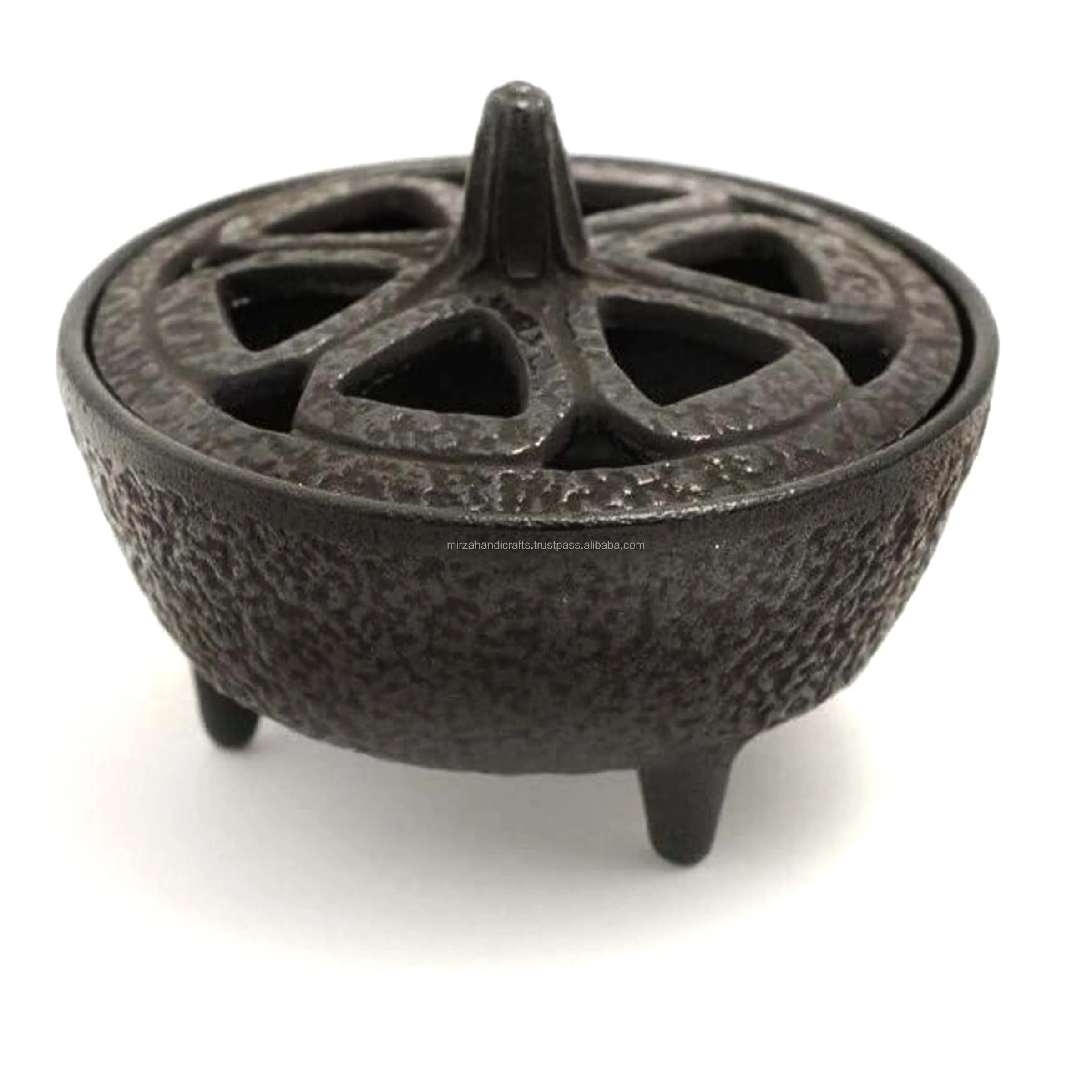 Lotus Shaped Incense Cast Iron Cauldron  Perfect for Incense Rituals Home Decor  Diameter Alternative Imagination