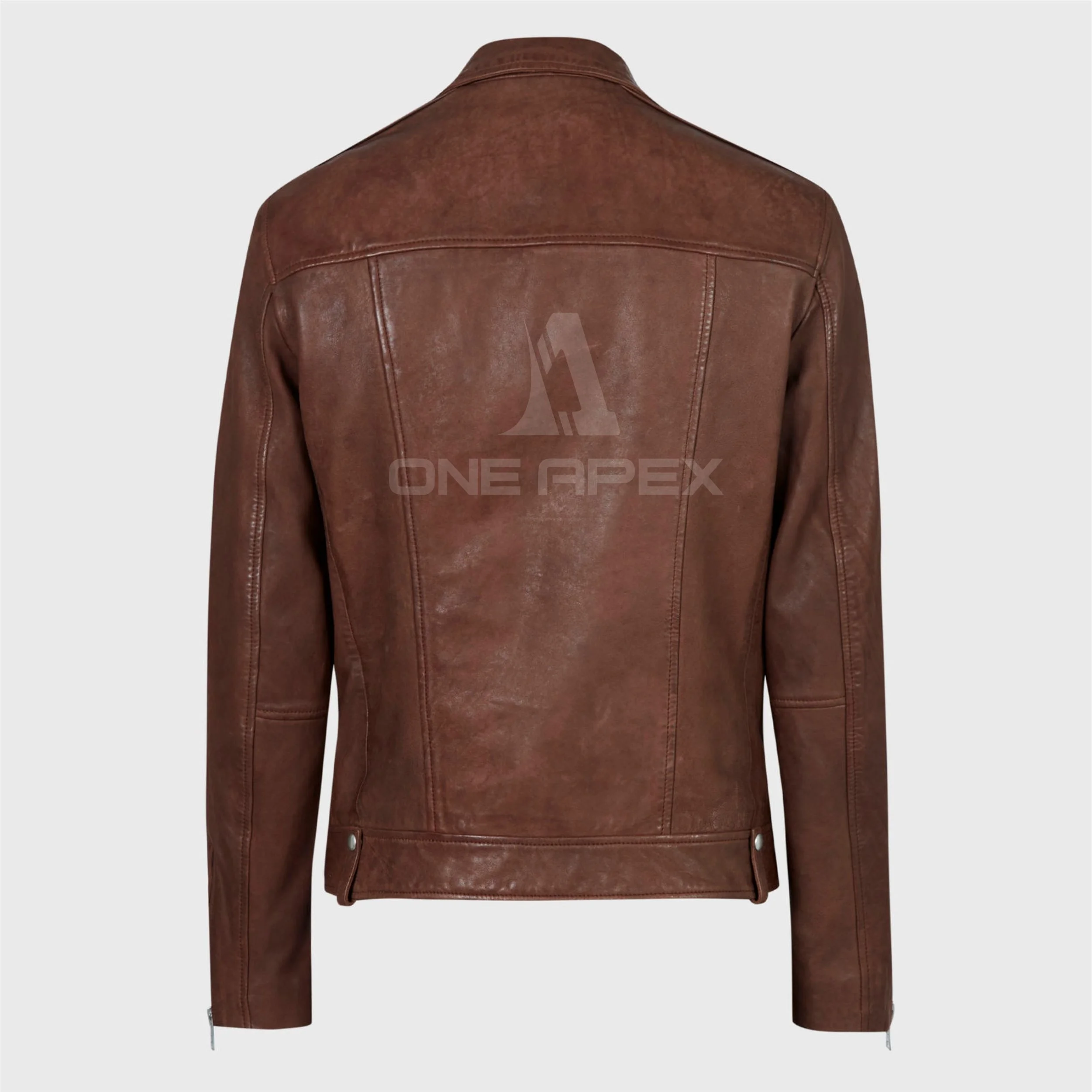 Dark Brown Real Sheep Leather Jackets for Men Top Notch Design High Quality Original Customized Biker Leather Jacket For Men
