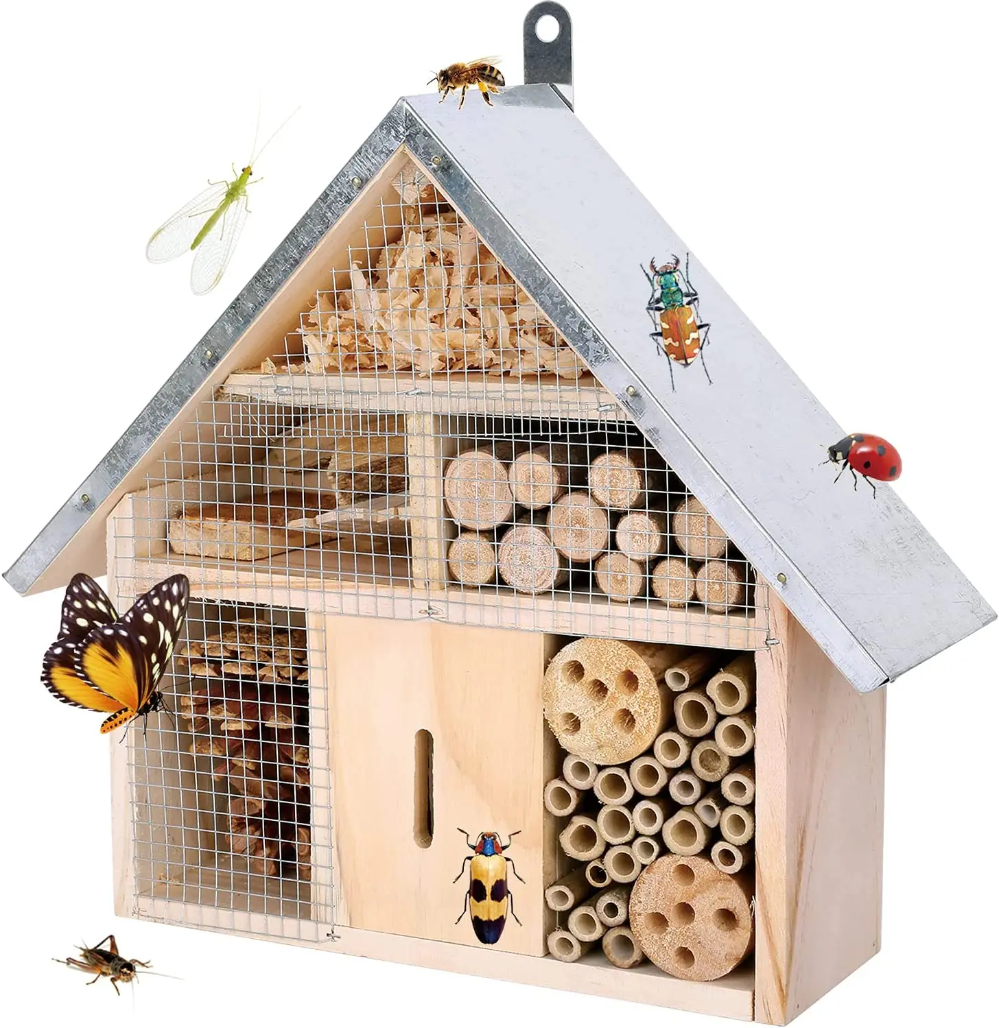 Mason Bees Butterflies Live Outdoor Wooden Insect Hotel Insect Housefor Ladybugs
