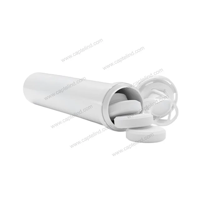 Cylinder Tube Effervescent Vitamin Tablet Packaging Vitamin C Tablet Tubes closure silica gel
