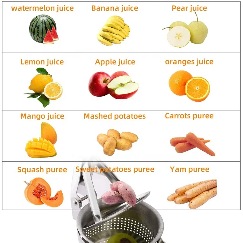 Good Use Stainless Steel Potato Ricer Press Manual Masher for Potatoes, Fruits, Baby Food