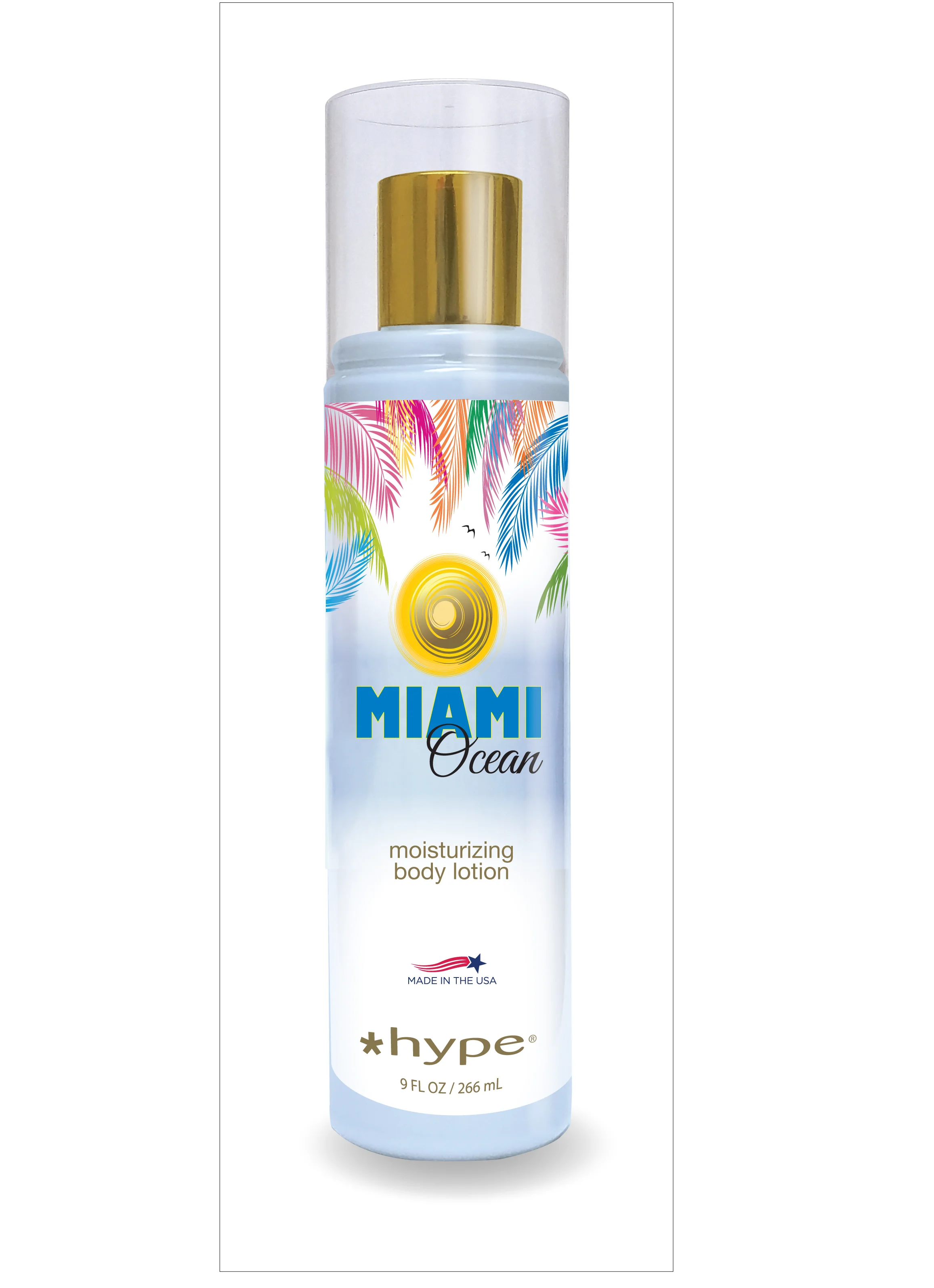 *Hype Miami Shimmery Body Lotions in 5 Fragrances - The vibrancy & personality of Miami in a bottle- 8oz Squeeze Bottles