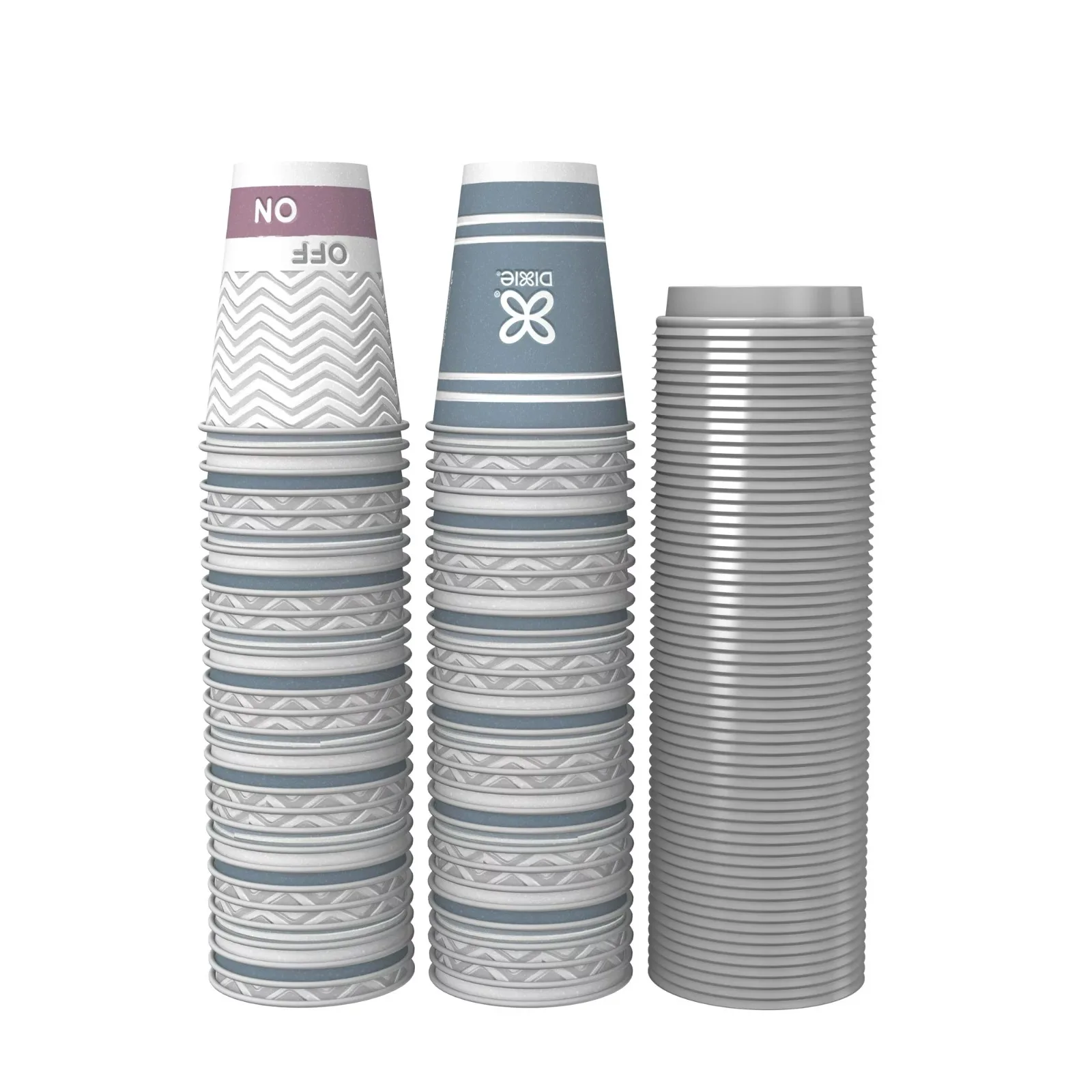 Dixie to Go Disposable Paper Cups with Lids, 12 Fluid Ounces, Multicolor, 60 Count