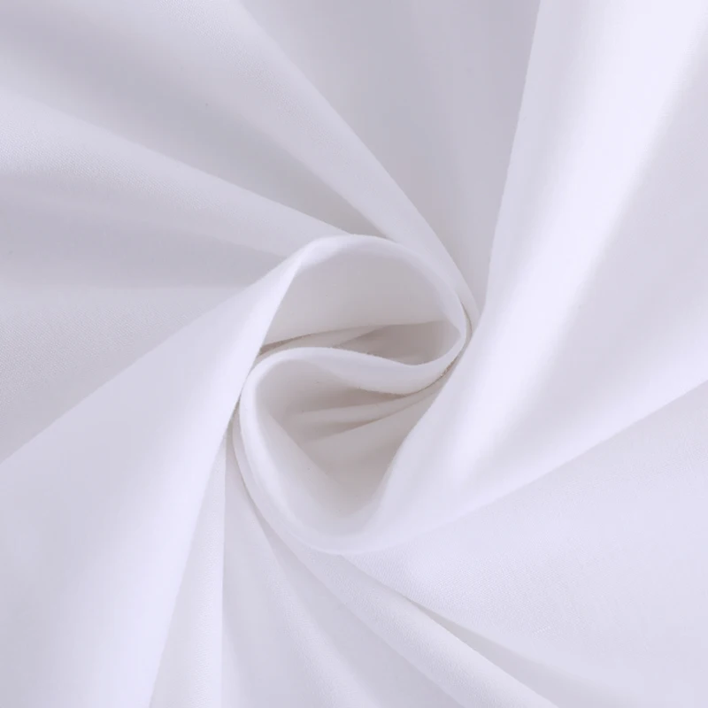 50 polyester 50 cotton hotel bedding fabric 40s percale White fabric in roll Extra wide fabric for bedding