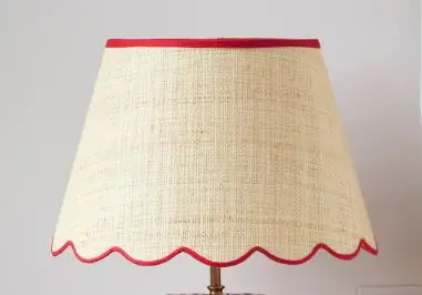 Top Sell 2023 Scallop Style Fabric Lamp Shade Hardback with Customized Color Lamp Shade For Home Decor Uses