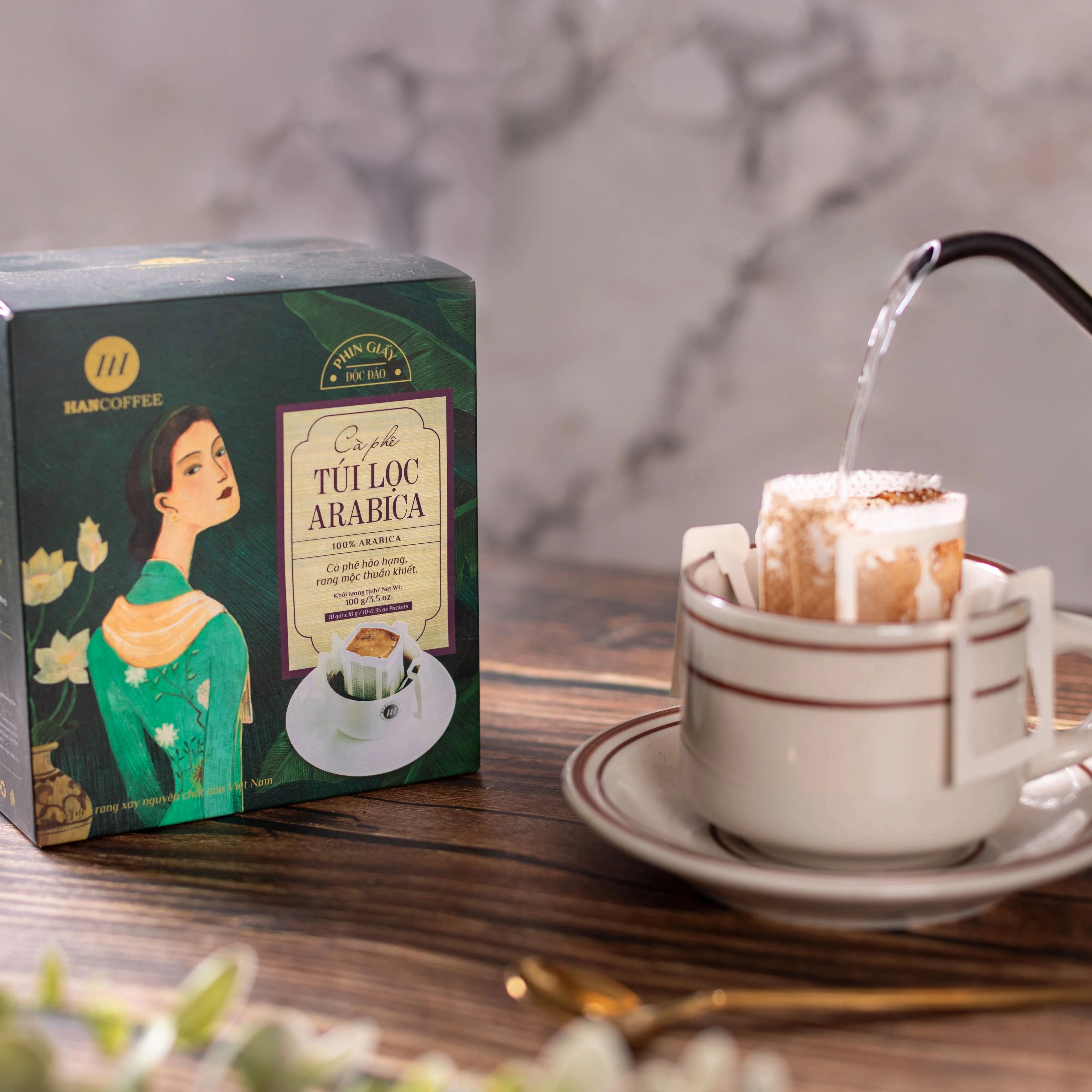 BEST IN ODM PRIVATE LABEL DRIP FILTER BAG 100% ARABICA/ ROBUSTA BLEND VIETNAMESE GROUND COFFEE - HANCOFFEE COFFEE SACHETS