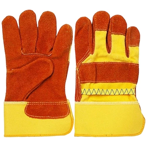 CE working gloves top quality cow split leather welding gloves heat resistant welder gloves for multiple tasks