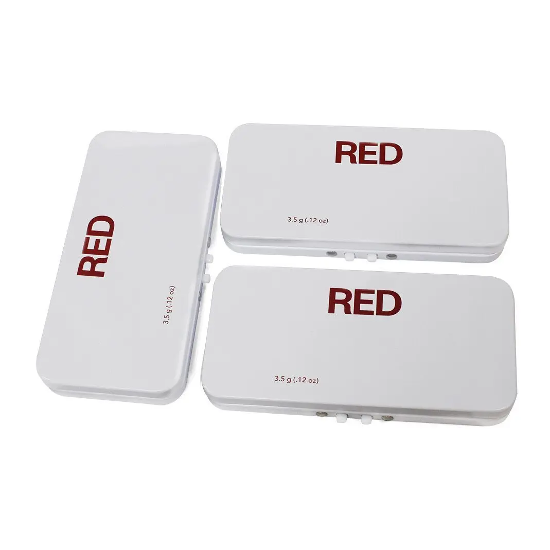 Square Rectangle Hinged Lid Container Pop Lock Tin Box with child resistant buttons and silicone insert tray for candy