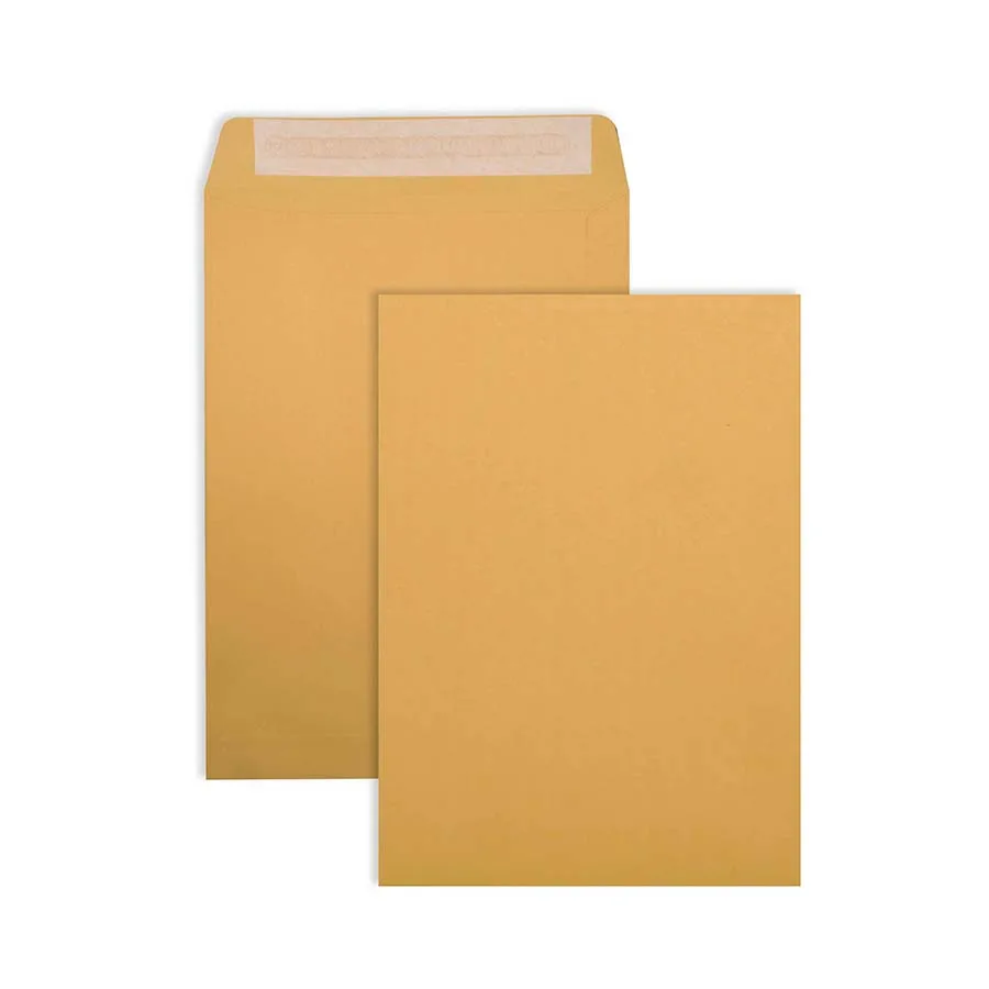 Bulk Supplier Golden Kraft Business Envelope 85gsm 190mmx265mm Golden Peel and Seal Envelope Office Accessories