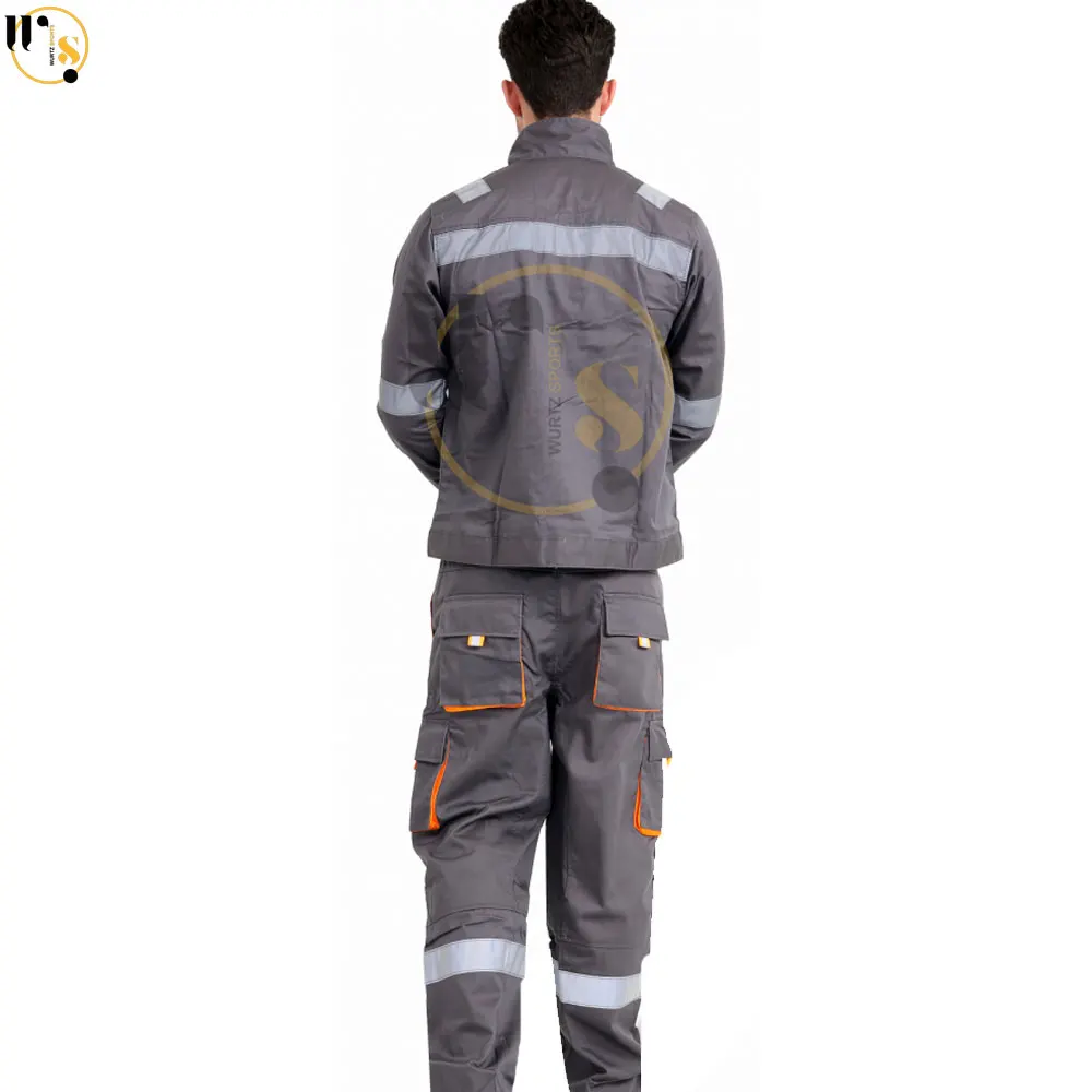 Custom Made Worker Wear Coverall Working Uniform Cotton Polyester Safety Clothing Plus Size Breathable Safety Work Wear
