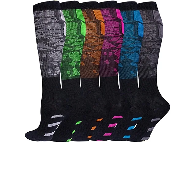 Custom Men Compression Socks 15-20 Mmhg Knee High Socks For Nurse Running Compression self-heating, thermal Socks