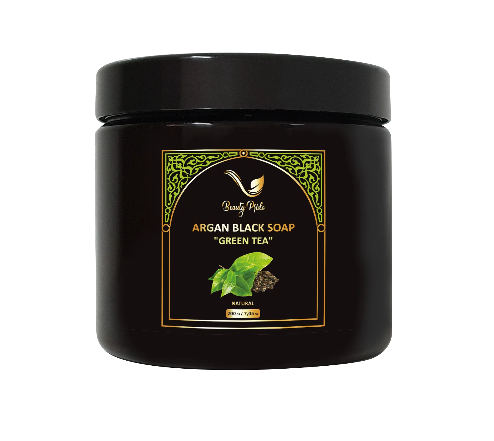 Private Label  Body Natural Detox  Black Soap With Green Tea Whitening Arrival Skin Care Spa 100% Moroccan Low MOQ in Bulk