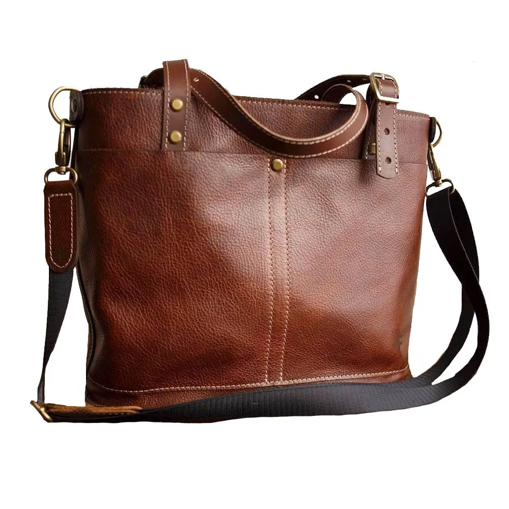 Leather Stylish Casual Tote Bags Handbags Women handbags wholesale low prices bag 100% genuine leather handbags for laptop