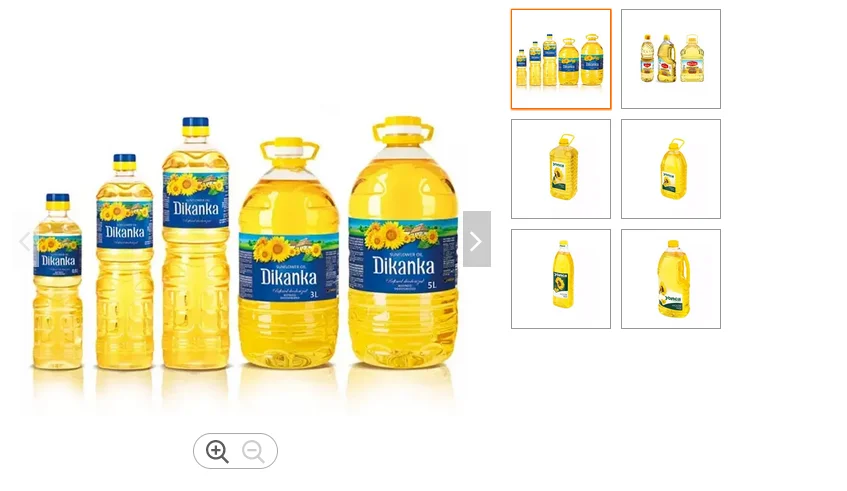 Refined Deodorized Winterized Cooking Sunflower Oil 1 L 100 Yellow Premium Light OEM Bottle