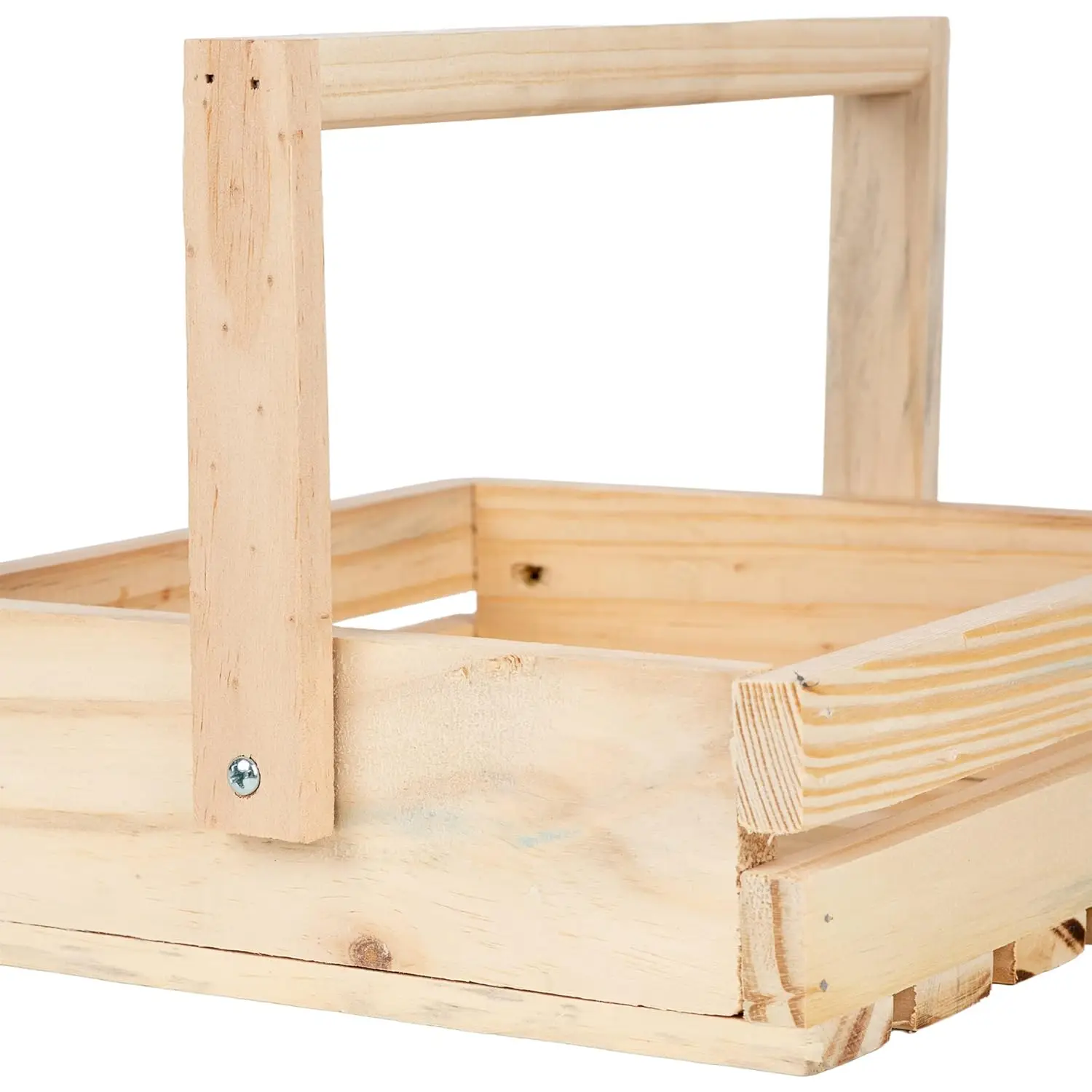 Big Rectangle Pinewood Basket With Handle Tray Platter for Serving Gift Packing Gifting Pinewood Basket for Fruit Snacks Bowls