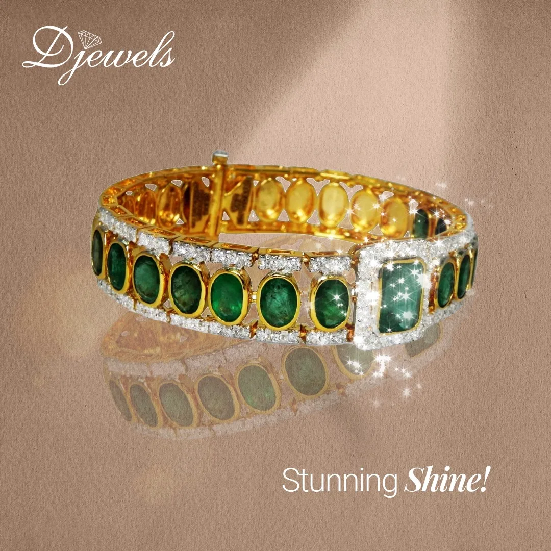 This Beautiful Bracelet is Crafted with Certified Diamonds 3.10 Cts & Stone (2.10) with 25.350 Grms 100% Hallmarked HUID Gold.