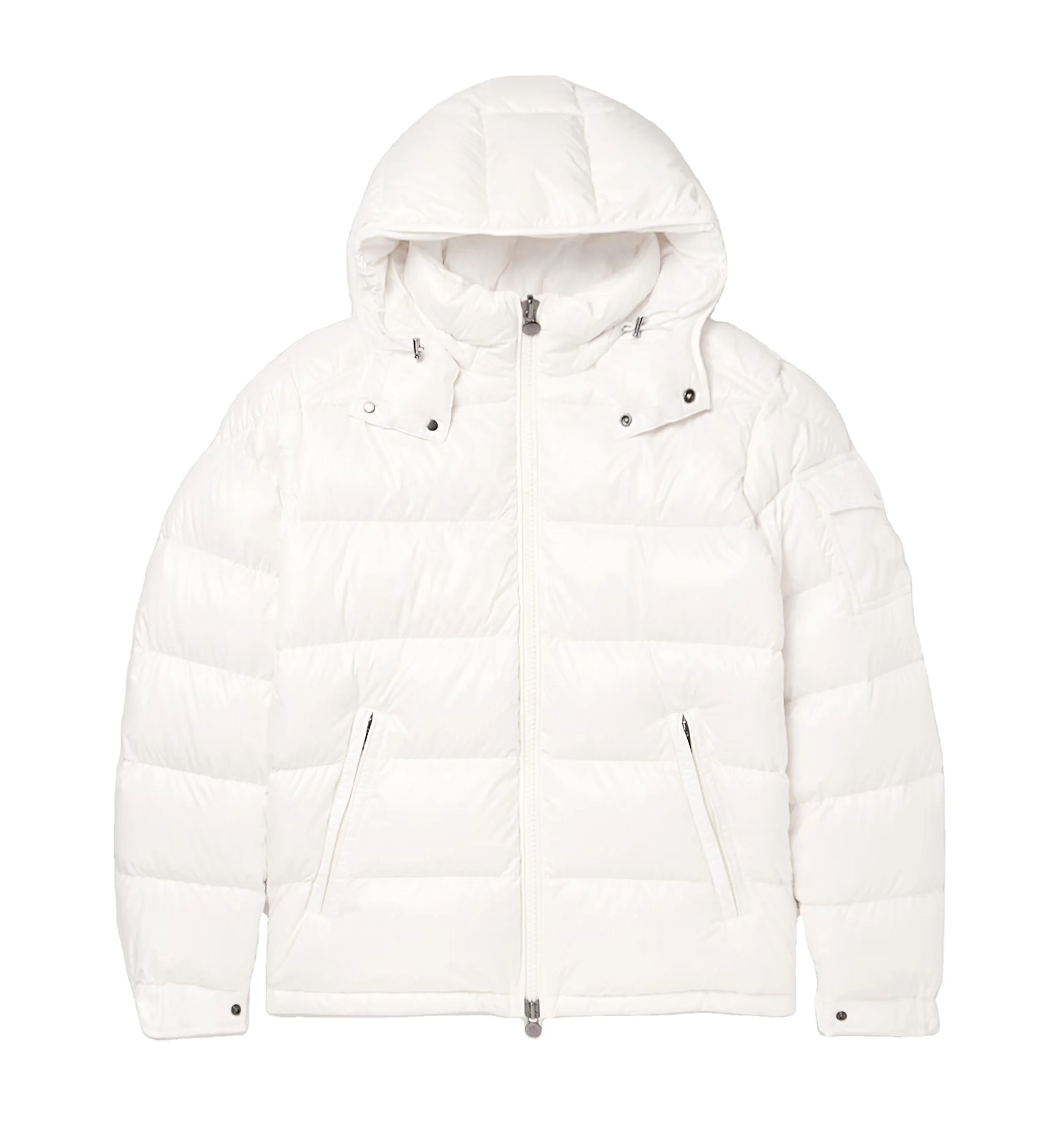 Men Clothing Design Hot Sale Luxury Branded Mens White Puffer Jackets Custom Down Bubble Hooded Thick Winter Shiny Puffer Jacket