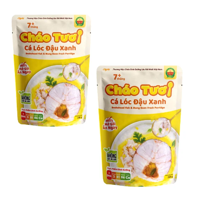 Ready-to-Eat Snakehead Fish & Mung Bean Porridge High Specification No Added Color Made in Vietnam Primarily Rice-Based