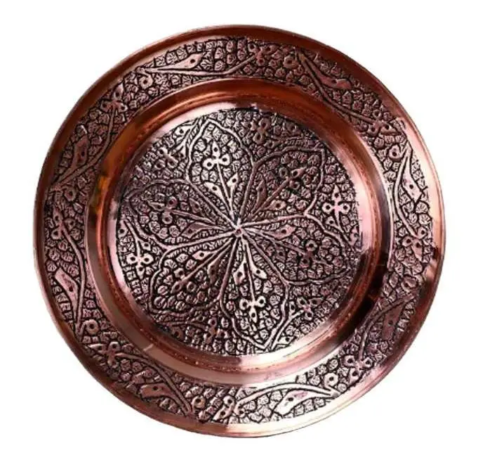 Customizable copper charger plates with personalized designs affordable copper charger plates for everyday use