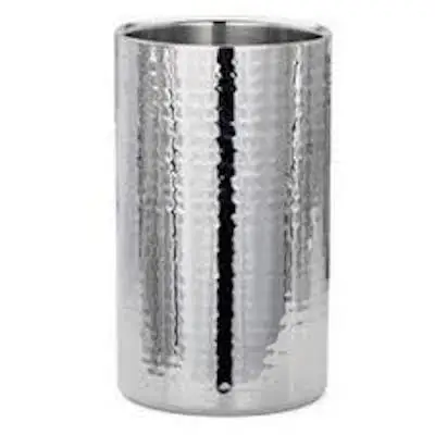 Customised Large Aluminium Metal Modern Luxury Hammered Design Bucket With Handle Beer Wine Champagne Bar Ice Bucket