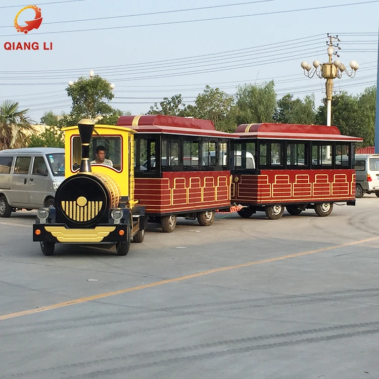large outdoor amusement equipment Customized electric trackless tourist sightseeing passenger road train for sale