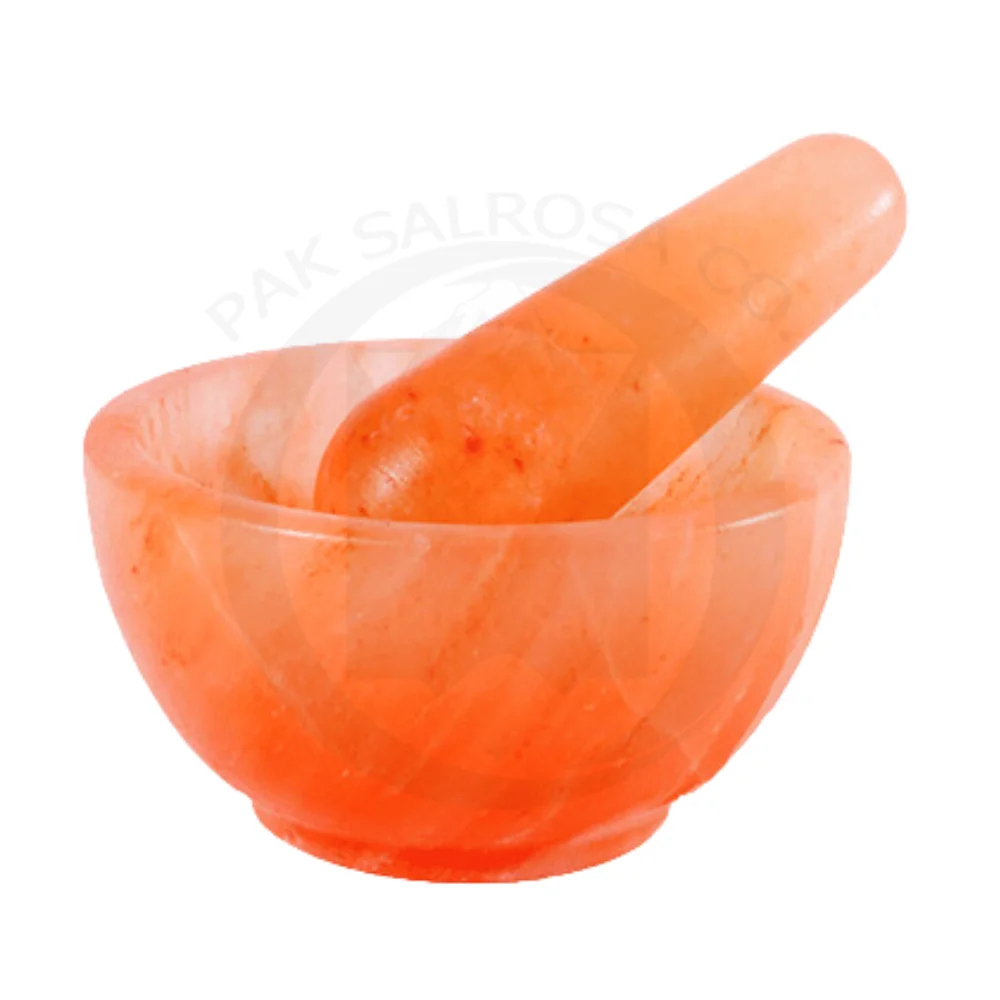 Wholesale Low Price Pure Natural Himalayan Pink Salt Mortar and Pestle Hand Made Himalayan Mortar and Pestles