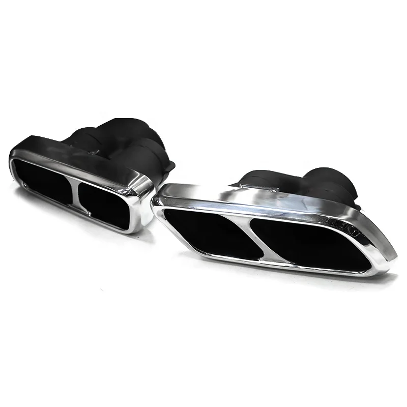 SYPES Factory wholesale silver square muffler tip for 2012-2017 Land Rover svr exhaust pipe modification svr bumper diffuser