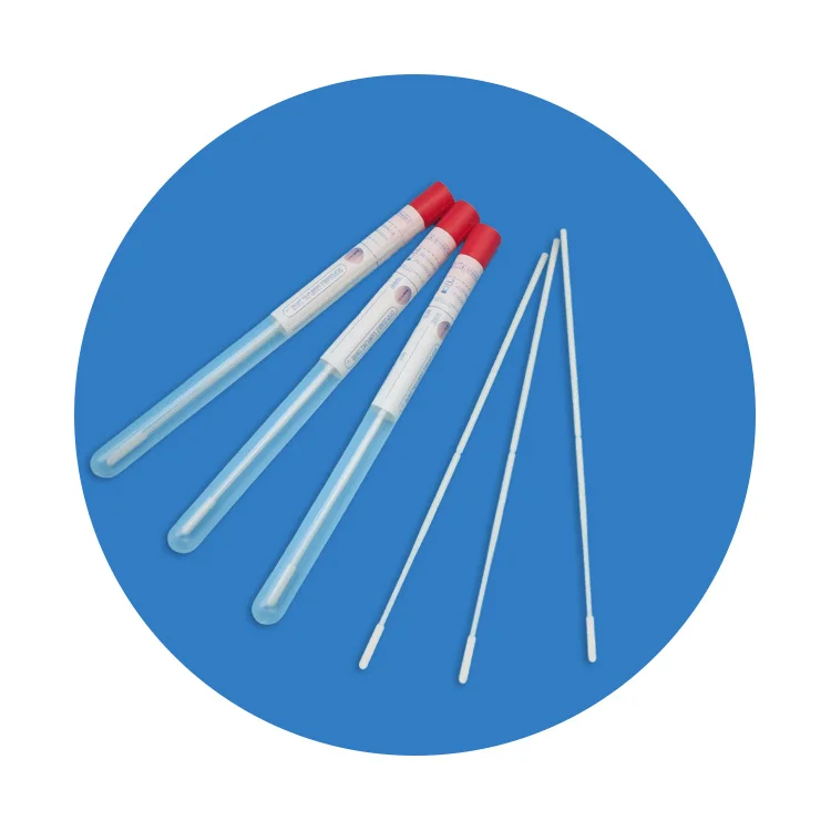 MANTACC Manufacture Oropharyngeal Sterile Nylon Flocked Oral Cavity Swab Sample Collection Flocked Swabs