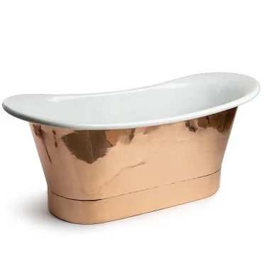 Copper Bathtub With Decorative Finishing Vintage Colored Design Metal Bathtub Multiple Size Design Indoor Bathtub