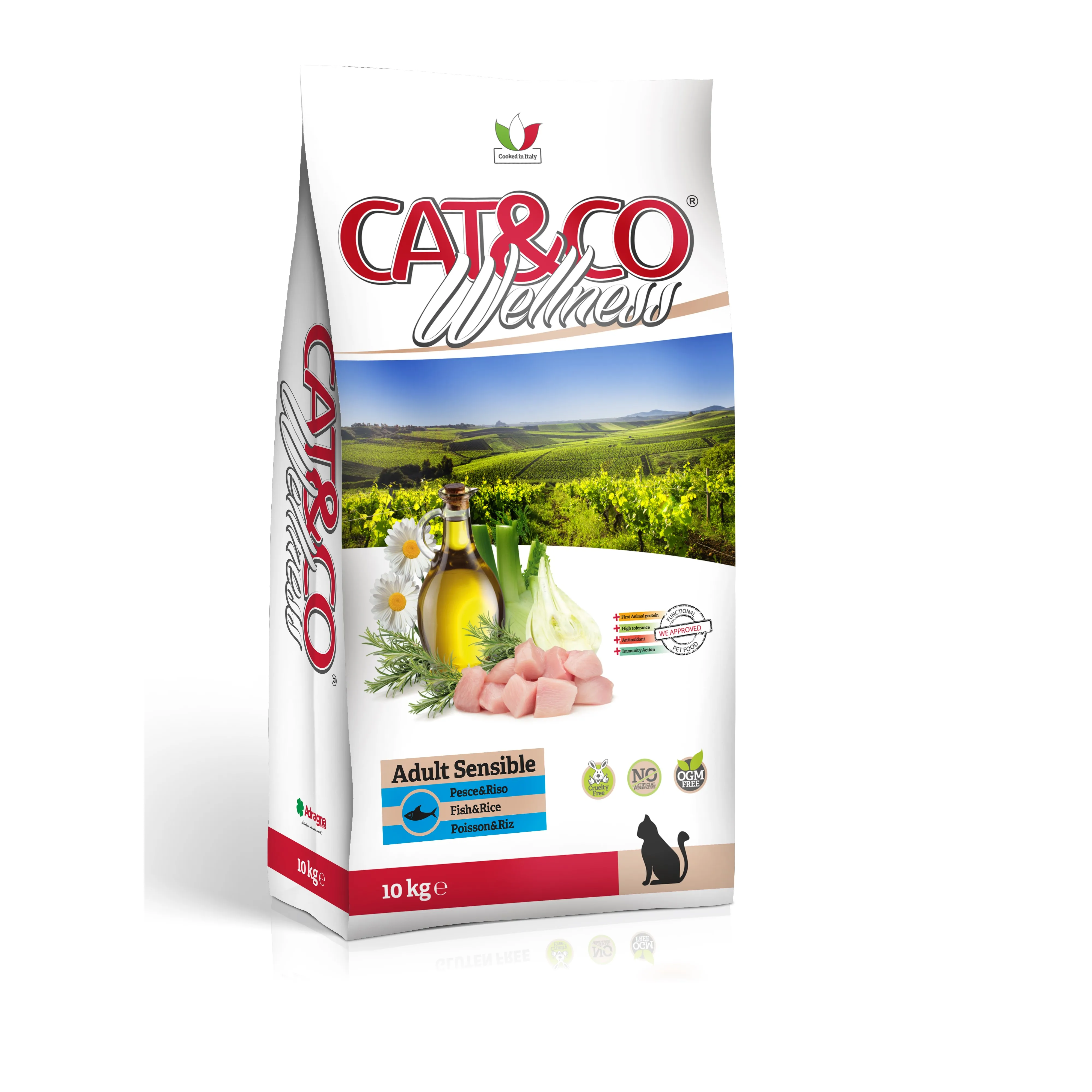 High Quality Pet Foods for Cat with Fish Dried Proteins Content Adult Cat Food for Cat Wellness in Pack 10kg