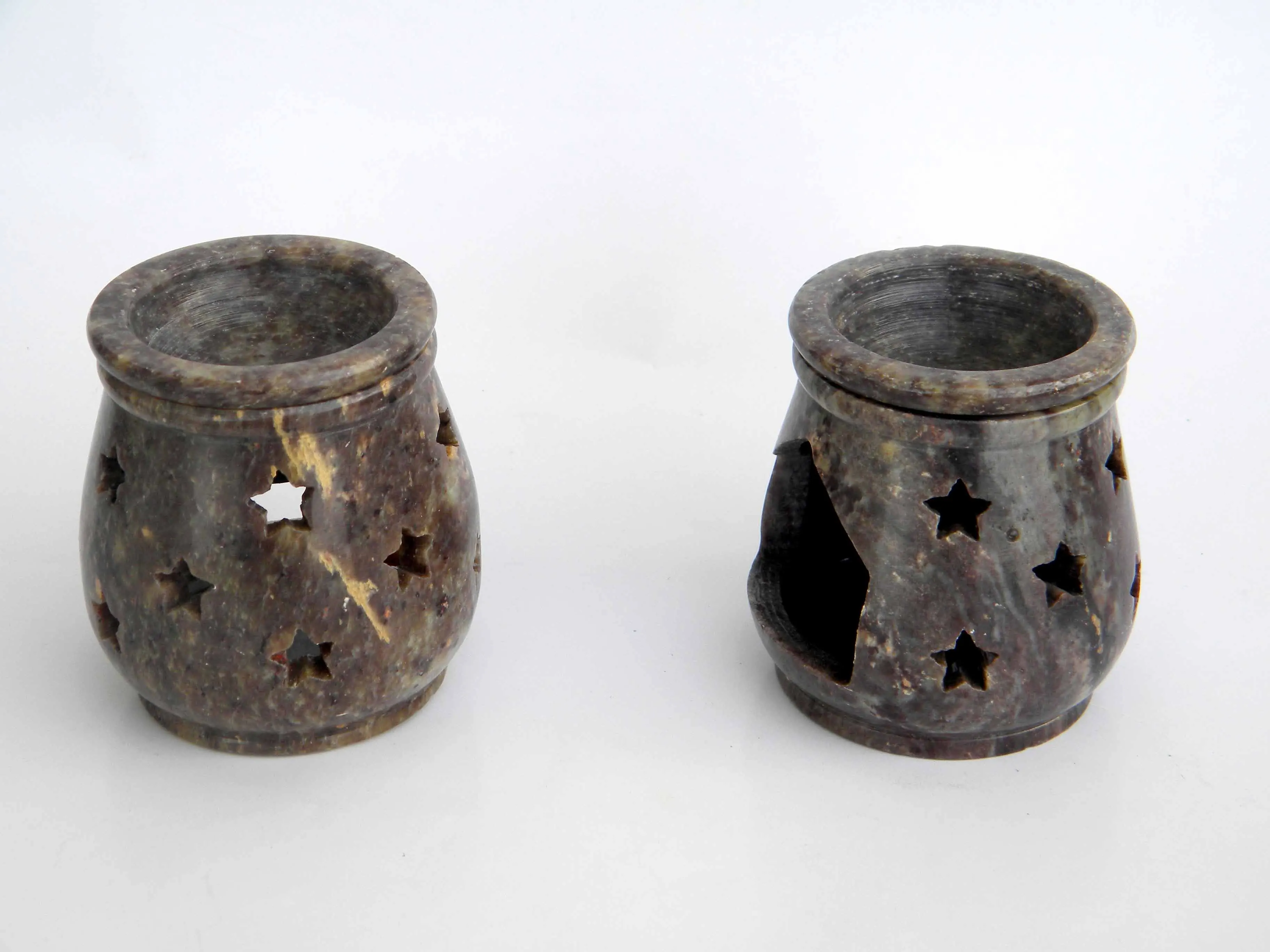 Aromatic Fragrance Spa Lavender Essential Oil Burner Small Handcrafted Indian Aroma Oil Burner Lamp Soapstone Incense Resin