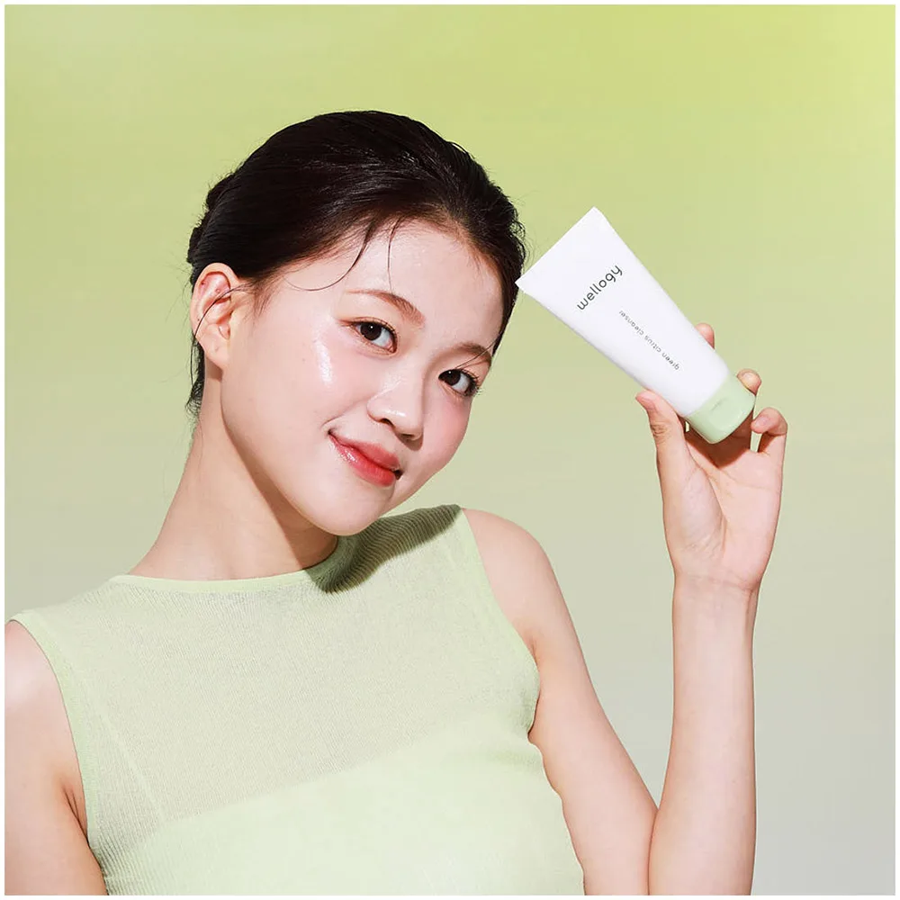 Korean Cosmetics WELLOGY GREEN CITRUS CLEANSER Removing Sebum Moisturizing and Brightening Gel Type