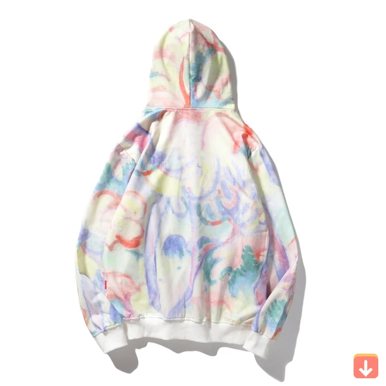 Customizable Oversized Cotton Hoodies Quick Dry Drop Shoulder with Breathable Tie Dye Print Logo Size 100% Customizable Hoodies